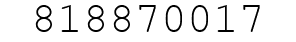 Number 818870017.