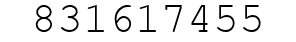 Number 831617455.