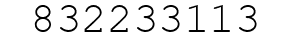 Number 832233113.