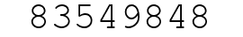 Number 83549848.