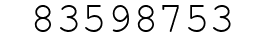 Number 83598753.