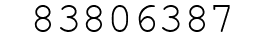 Number 83806387.