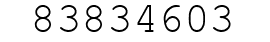 Number 83834603.