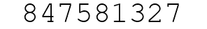 Number 847581327.