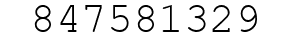 Number 847581329.