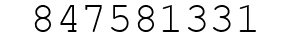 Number 847581331.