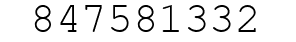 Number 847581332.