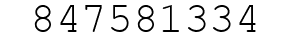 Number 847581334.