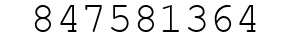 Number 847581364.