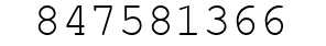Number 847581366.