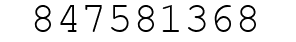 Number 847581368.