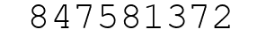 Number 847581372.