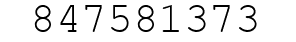 Number 847581373.