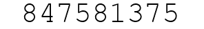 Number 847581375.