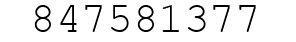 Number 847581377.