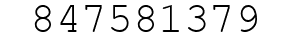 Number 847581379.