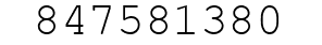 Number 847581380.