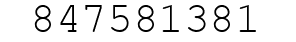 Number 847581381.