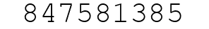 Number 847581385.