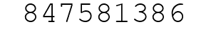 Number 847581386.