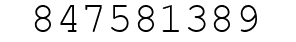 Number 847581389.