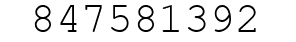 Number 847581392.