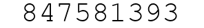 Number 847581393.