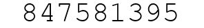 Number 847581395.