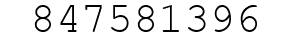Number 847581396.