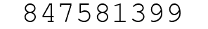 Number 847581399.