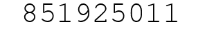Number 851925011.