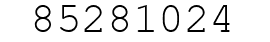 Number 85281024.