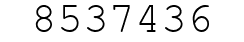 Number 8537436.