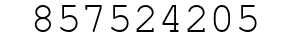 Number 857524205.
