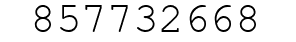 Number 857732668.