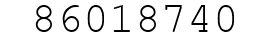 Number 86018740.