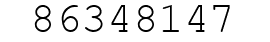 Number 86348147.