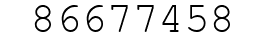 Number 86677458.