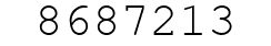 Number 8687213.