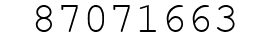 Number 87071663.