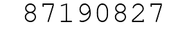 Number 87190827.