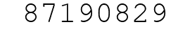 Number 87190829.