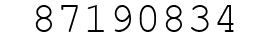 Number 87190834.