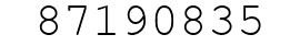 Number 87190835.