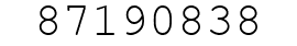 Number 87190838.