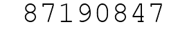 Number 87190847.