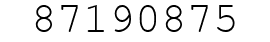 Number 87190875.