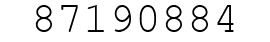 Number 87190884.