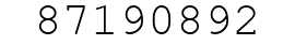 Number 87190892.