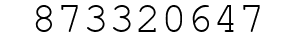 Number 873320647.